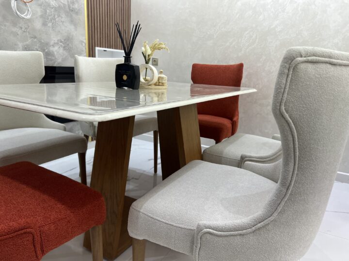 Modern Marble Dining Table Set - Image 2